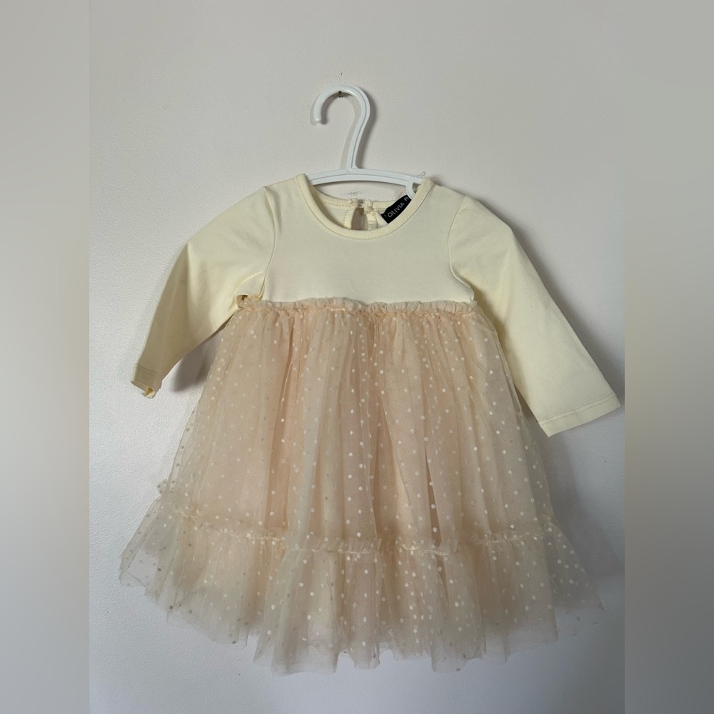 NWT Olivia Rose Indigobaby X Tulle Overlay Dress, 3-6 Months